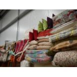 A large quantity of cushions.