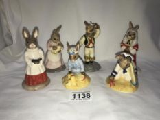 6 Bunnykins figures including collectors club examples