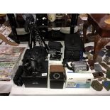 A good lot of cameras including boxed Fugi film X-S1, Panasonic Lumix, JVC video camera,