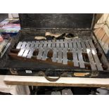 A Bel Air musical glockenspiel in case,