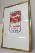 Andy Warhol (1928-1987) Large plate signed limited edition lithographic print numbered 65/100 in