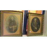 A pair of framed and glazed Victorian portrait photographs.