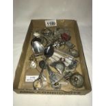 A mixed lot of white metal items including some silver