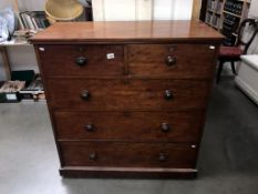 A Victorian mahogany chest of drawers (110cm x 52cm x 113cm high)