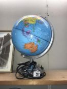 An illuminating globe