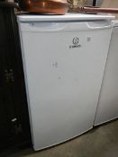 An Indesit fridge.