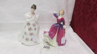 Two Royal Doulton figurines - Summer Rose Hn3309 and Melissa HN2467.
