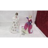 Two Royal Doulton figurines - Summer Rose Hn3309 and Melissa HN2467.