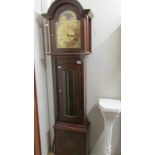 A modern mahogany Grandfather clock,