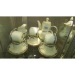 A Royal Doulton Albany pattern coffee set (missing sugar bowl) (Collect only)