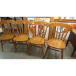 A set of 4 kitchen chairs.