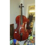 A good cello with bow.