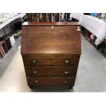 A 1930's/50's oak bureau