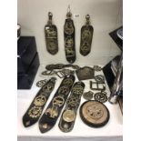 A selection of brassware including horse brasses & martingales etc