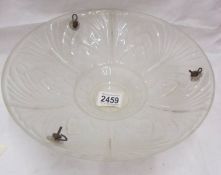 An art deco frosted glass fly catcher lamp shade.