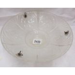 An art deco frosted glass fly catcher lamp shade.