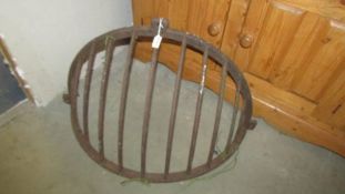 A cast iron stable hay rack.