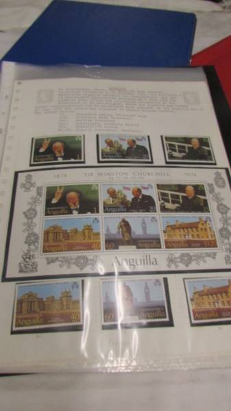 Four folders of assorted world stamps. - Image 5 of 19