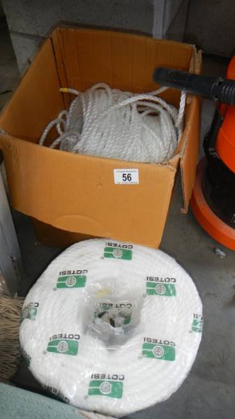 2 large rolls of nylon rope.