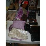 A mixed lot of shoes, scarves, purses etc.