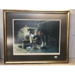 A large framed & glazed signed David Shepherd print ' The old Forge',