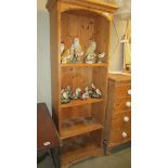 A Four shelf pine book case suitable for larger books.