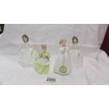 Four Royal Doulton figurines including Amanda and Catherine.