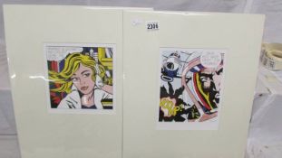 Roy Lichtenstein (1923-1997) Pair of prints one entitled 'M-Maybe (A girl's picture)' the other