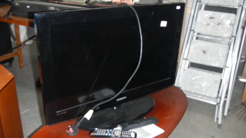 A Samsung flat screen television.