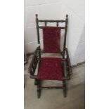 A Victorian child's American rocking chair.