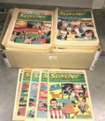 A large collection of 1970's Scorcher comics (approximately 150 comics)