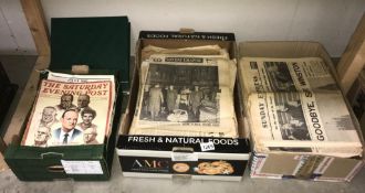 A quantity of old illustrated London News etc.