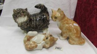 Three Winstanley cats, all signed and all in good condition.