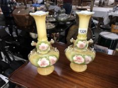 A pair of early 20th century vases by Albany at Harvey potteries (1 A/F)