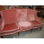 A French three seat sofa.