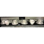 A quantity of Royal Albert Moss Rose tea ware (possibly 1950's)16 piece set & 6 extra plates,