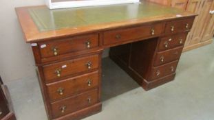 A double pedestal desk.