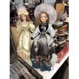 2 porcelain collectors dolls