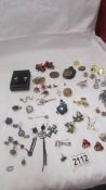 A mixed lot of earrings etc.