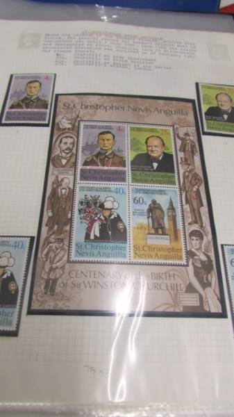 Four folders of assorted world stamps. - Image 9 of 19