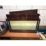 2 illuminated model display cabinets with 2 shelves - wiring unchecked - Cornice with mounting