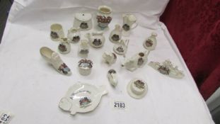 Approximately 19 pieces of crested china.