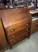 A 1950's oak bureau