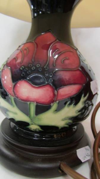 A Moorcroft table lamp with shade. - Image 2 of 3