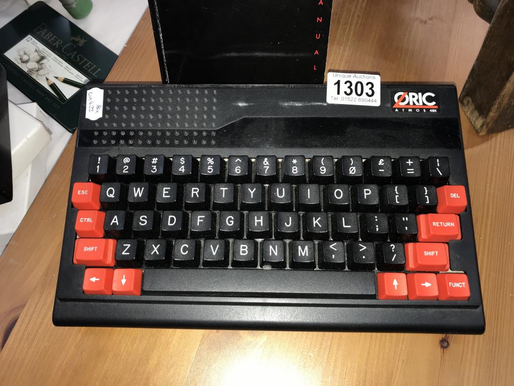 An Oric Atmos 48k computer and manual (no leads, untested, - Image 2 of 2