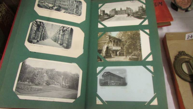 Three albums of postcards including an unusual double sided album, a scrap album, - Image 9 of 22