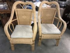 2 cane/bamboo chairs