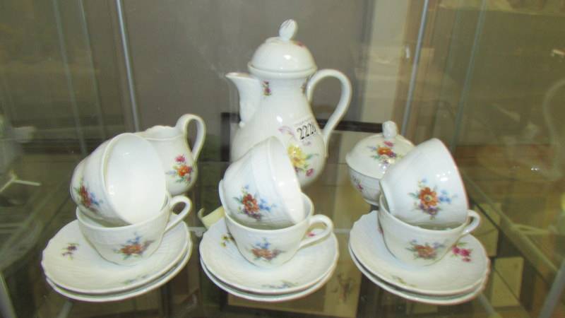 A Dresden Germany fifteen piece coffee set. (Collect only). - Image 2 of 3