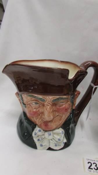 Two Royal Doulton character jugs being Old Charley and Sarey Gamp. - Image 3 of 3