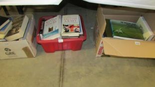 Three boxes of books relating to WW1 and WW2.